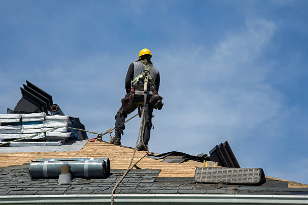 Professional Gutter Installation technician working in Myerstown, PA